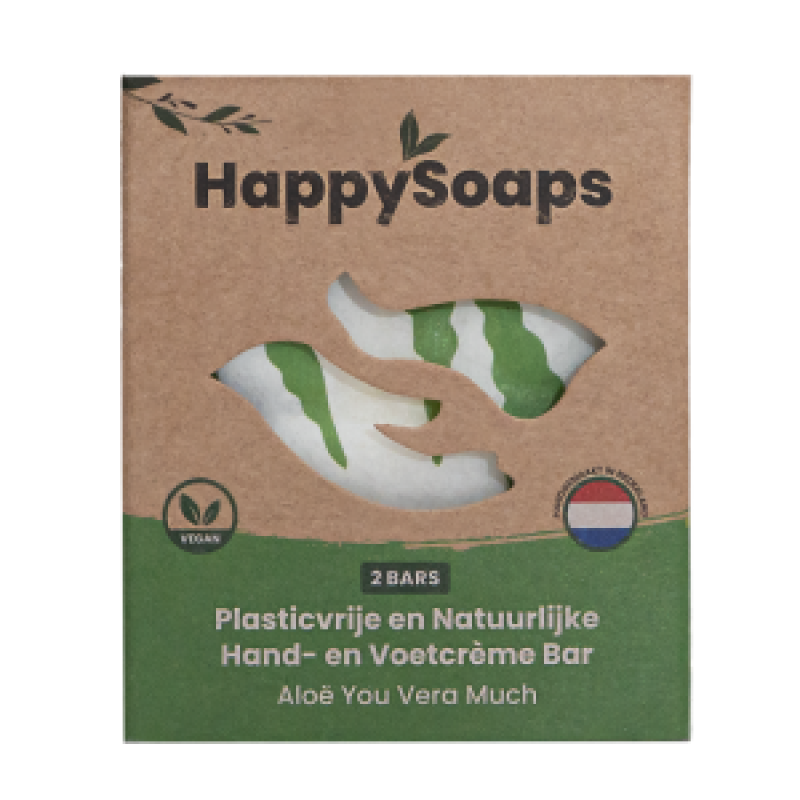 HappySoaps - Hand en Voetcrème Bar Aloë You Vera Much